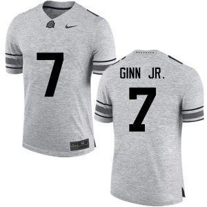 Men's Ohio State Buckeyes #7 Ted Ginn Jr. Gray Nike NCAA College Football Jersey Latest MYX4544SJ